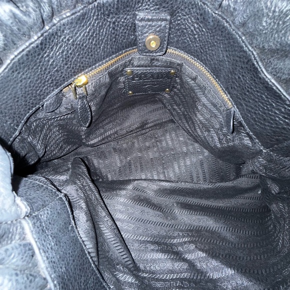 Prada Black Textured Shoulder Bag - Picture 10 of 12